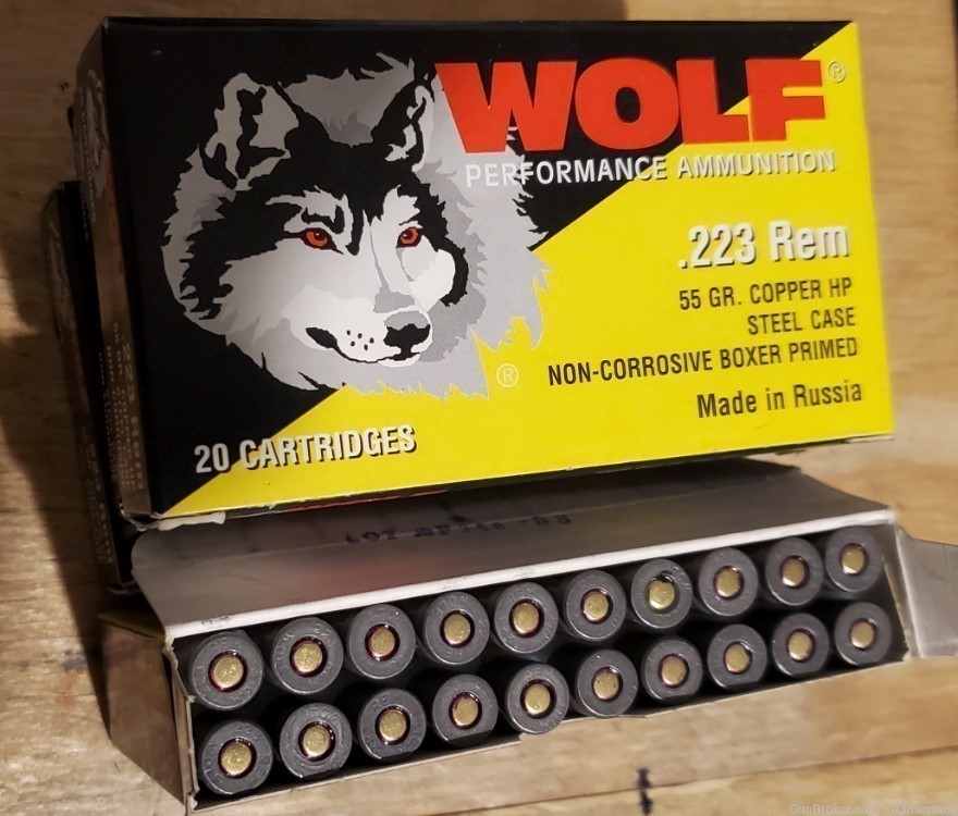 Wolf 223 Remington 300 rounds (220 rds 62 gr FMJ, 80 rds 55 gr copper HP)-img-7