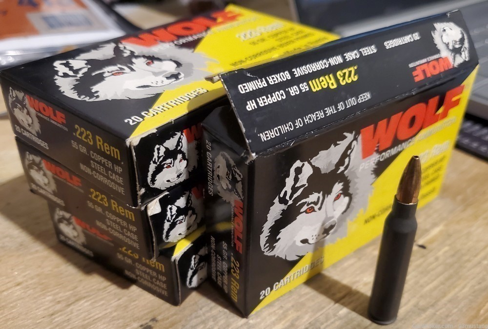 Wolf 223 Remington 300 rounds (220 rds 62 gr FMJ, 80 rds 55 gr copper HP)-img-5