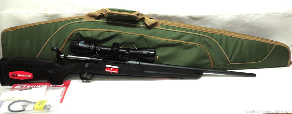 Savage Axis 6.5 Creedmoor Bolt Action Rifle W/Scope & Soft case-img-0