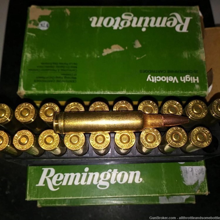 (166) rounds (5) brass cases 7MM Weatherby Magnum-img-1