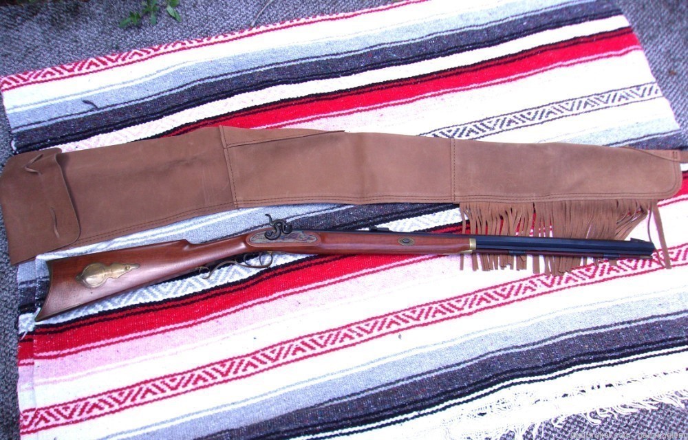 Suede Leather Case - Fits Rifles Up To 52" Long Like Thompson Center Hawken-img-2