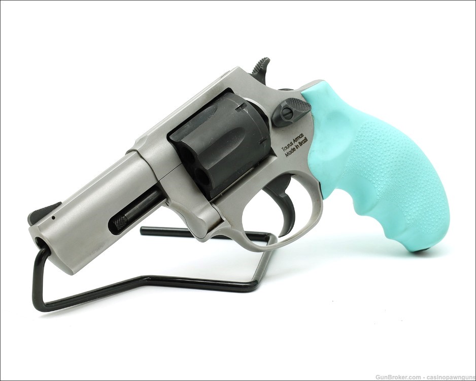 TAURUS 856 Two Tone .38 Special 3" Revolver - Cyan Polymer Grips - 38sp.-img-3