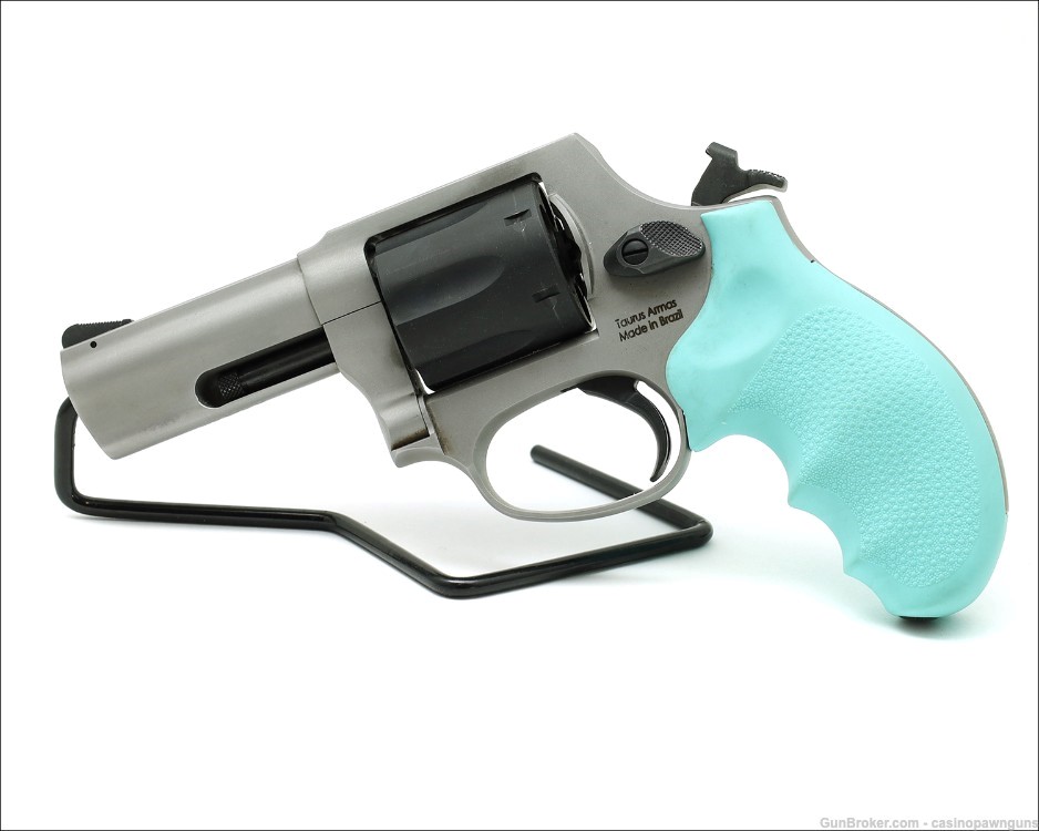 TAURUS 856 Two Tone .38 Special 3" Revolver - Cyan Polymer Grips - 38sp.-img-5
