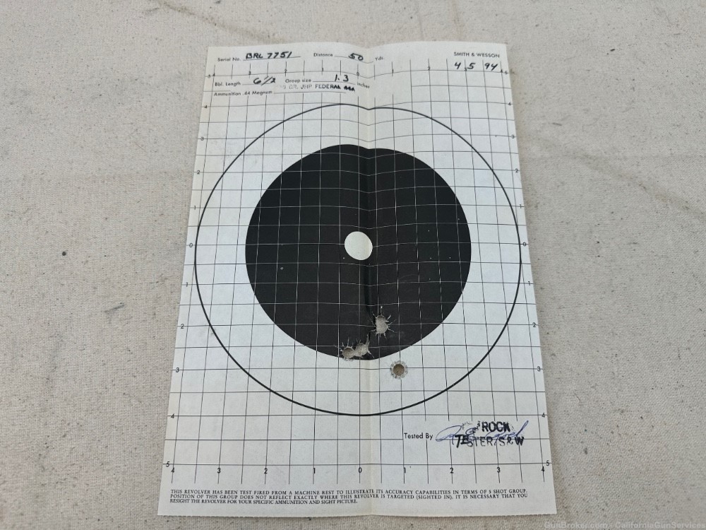 Smith and Wesson 629 Classic DX .44 Mag NEW IN THE BOX Test Target Mfg 1994-img-12
