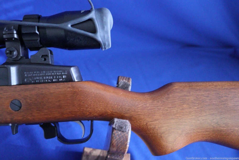 2014 Ruger mini 14 5.56 .223 blue & wood BSA Contender 4-16-40 scope adj 98-img-13