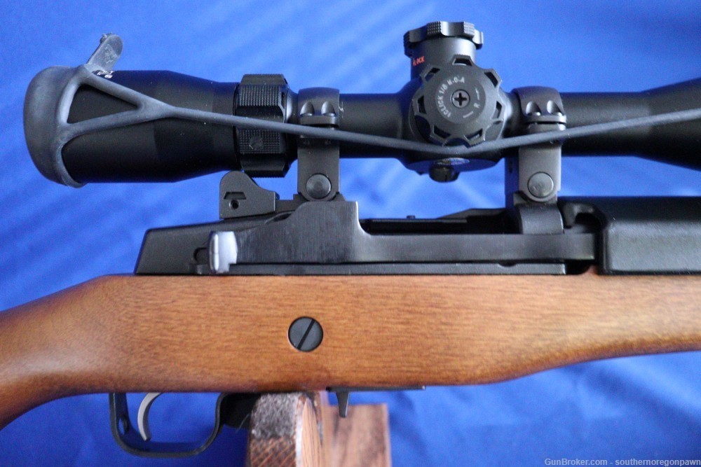 2014 Ruger mini 14 5.56 .223 blue & wood BSA Contender 4-16-40 scope adj 98-img-3