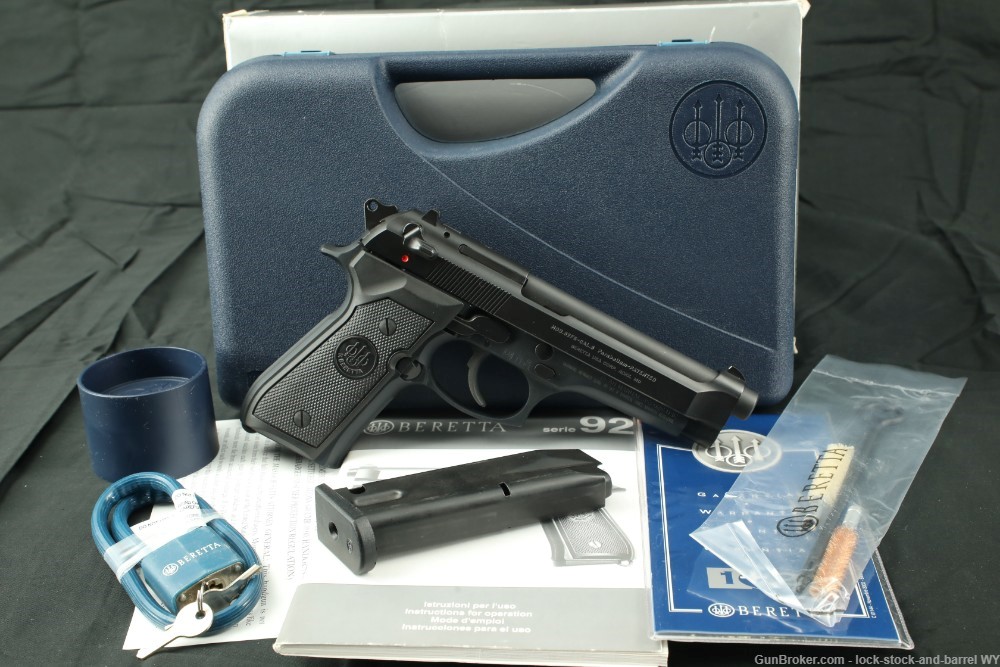 Italian Beretta Model 92-FS 9mm Parabellum 4.9” Semi-Auto Pistol M9 w/ Box -img-2