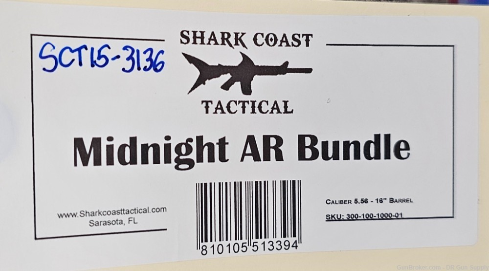 Shark Coast Customs SCT-15 5.56 Nato 16" 30RD Midnight Bundle NO CC FEES!-img-3