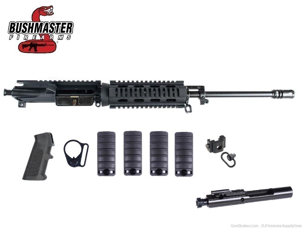 Bushmaster AR-15 5.56mm Complete Upper Receiver Factory Barrel & Quad Rail-img-0