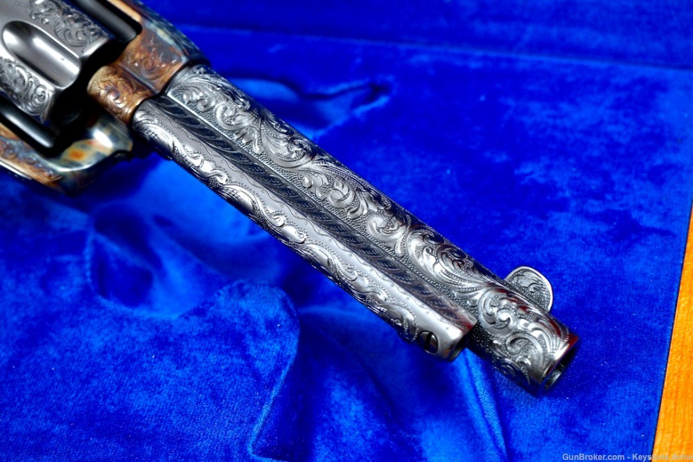 Beautiful Antique 1882 Colt SAA John Adams Sr. Engraved & Presentation Case-img-7