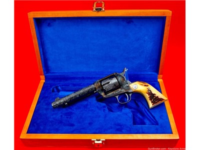 Beautiful Antique 1882 Colt SAA John Adams Sr. Engraved & Presentation Case