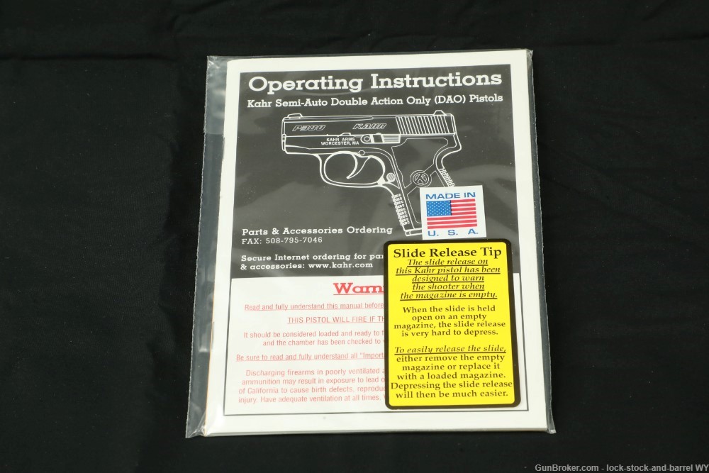 Kahr Arms P9 CW9093 9mm 3.5” Semi-Auto Slim Compact Pistol, Box & Mags-img-32