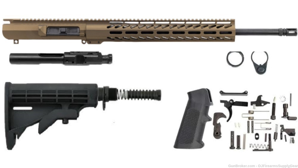 LR-308 DPMS Pattern 308 Billet Bronze Complete 20" Rifle Kit Stock & LPK-img-0
