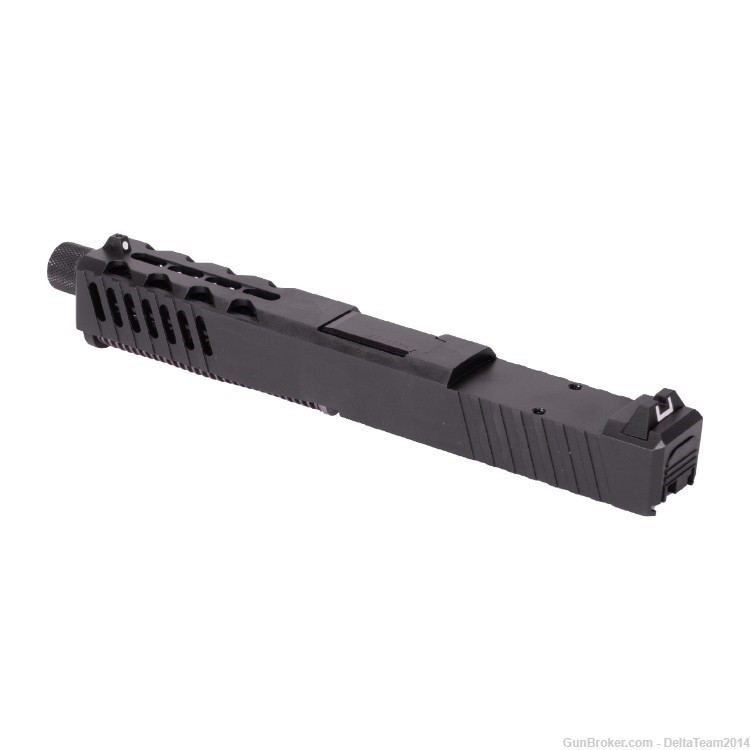 Complete Slide for Glock 17 - DLC Black Lightning Cut RMR Slide-img-2