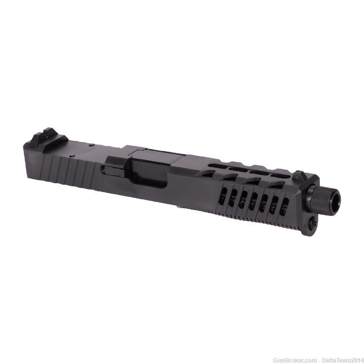 Complete Slide for Glock 17 - DLC Black Lightning Cut RMR Slide-img-0