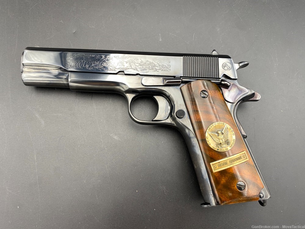 COLT 1911 WWI COMMEMORATIVE 1967 YEAR MEUSE ARGONNE Colt .45ACP C&R 1911-img-4