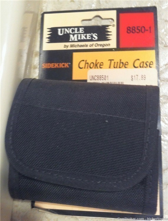 CHOKE TUBE CASE HOLDS 3 CHOKES Shells BLACK NYLON UNCLE MIKE'S Holder-img-1