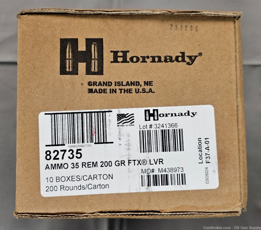 Hornady LEVERevolution 35 Rem 200 gr Flex Tip 200 Rounds 82735 NO CC FEES!-img-1