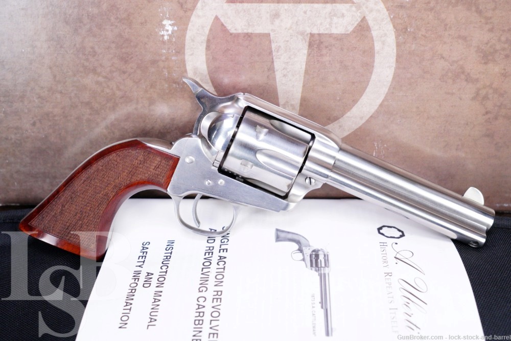 Taylor’s Uberti Model 1873 Stainless Running Iron  4.75” SAA Revolver-img-0