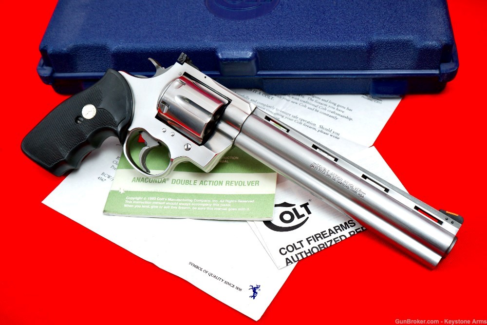 Awesome 1994 Colt Anaconda 8" .44 Magnum Original Case Snake Gun-img-5