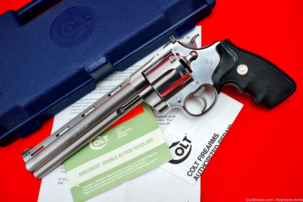 Awesome 1994 Colt Anaconda 8" .44 Magnum Original Case Snake Gun-img-21