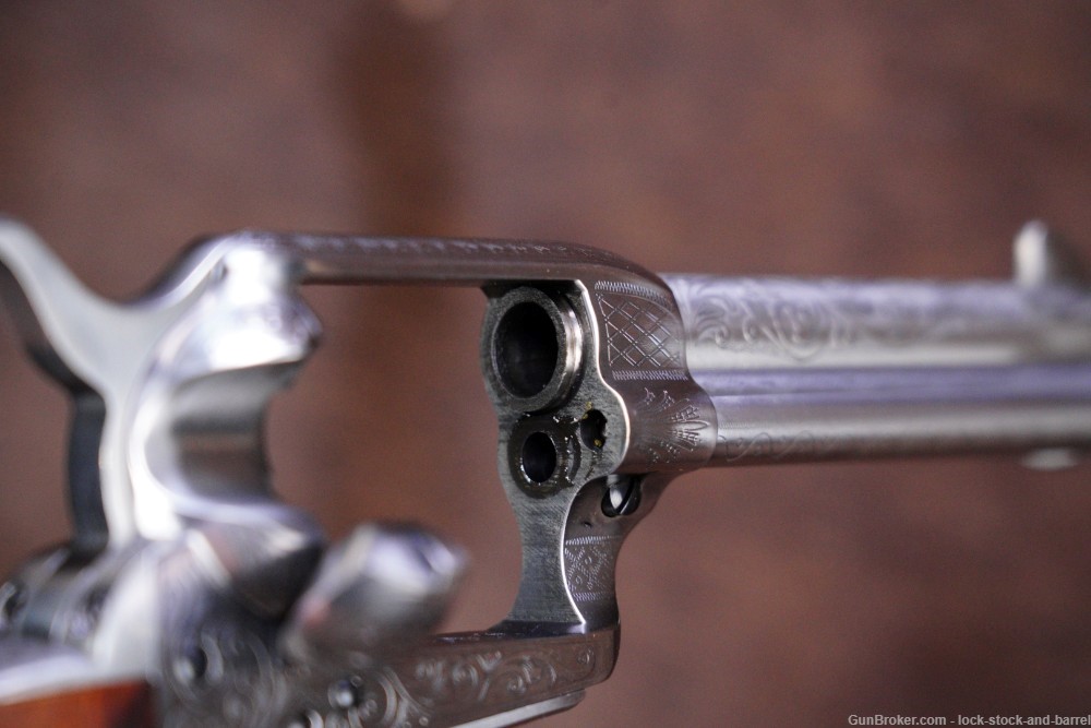 Taylor’s Uberti Model 1873 Engraved Stainless Cattleman  4.75” SAA Revolver-img-19