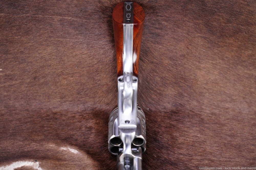 Taylor’s Uberti Model 1873 Engraved Stainless Cattleman  4.75” SAA Revolver-img-4