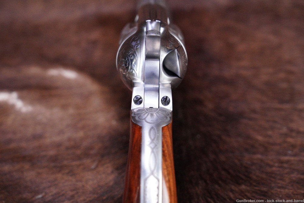 Taylor’s Uberti Model 1873 Engraved Stainless Cattleman  4.75” SAA Revolver-img-6