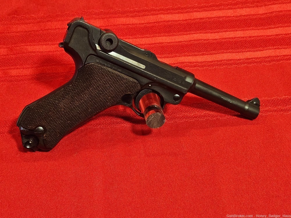 Rare Mauser Luger P08 MFG in 1936 in 9mm Luger w/ 3 Magazines-img-1