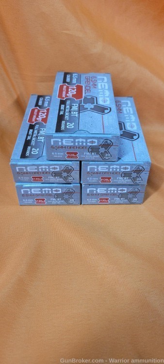 100 rds Nemo/PPU 6.5 Grendel 120 grain FMJ Full Metal Jacket-img-0