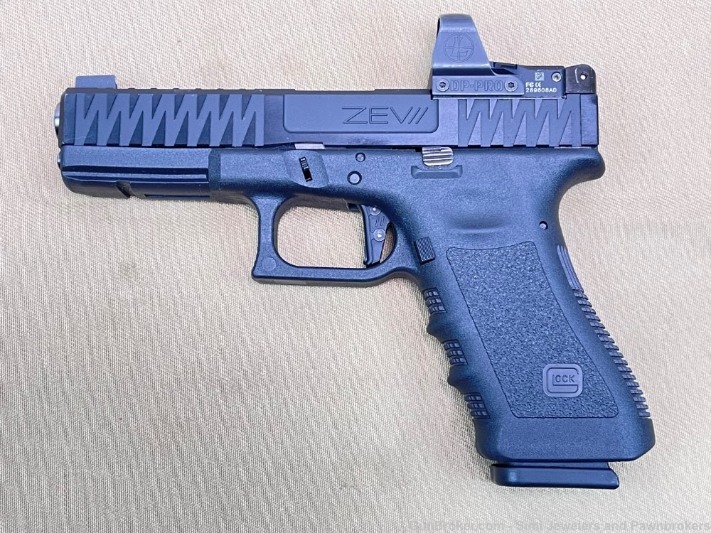 Custom Glock 17 9mm Pistol Zev SOCOM Slide Leupold Scope G17 Gen3-img-0