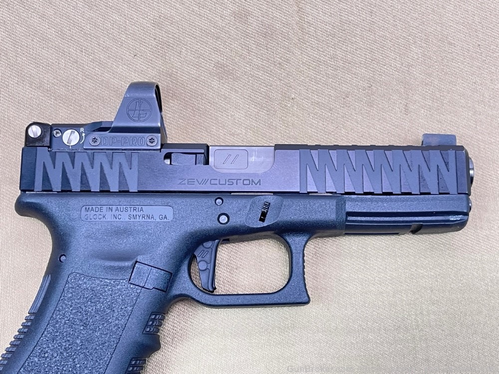 Custom Glock 17 9mm Pistol Zev SOCOM Slide Leupold Scope G17 Gen3-img-2
