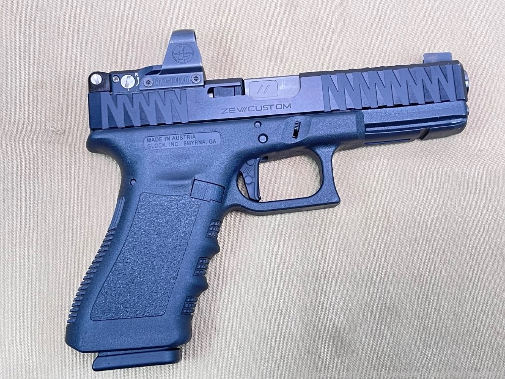 Custom Glock 17 9mm Pistol Zev SOCOM Slide Leupold Scope G17 Gen3-img-1