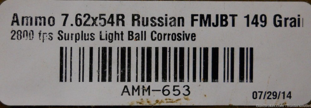 440 Rounds Russian Surplus 7.62x54R Ammo 149gr in Sealed Can-img-1
