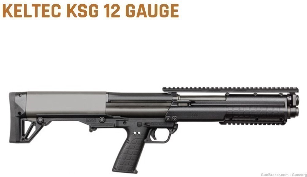 Kel-Tec KSG SHOTGUN 18.5" BRL 2-3/4"/3" SHELLS 12GA BLACK KTKSG-img-0