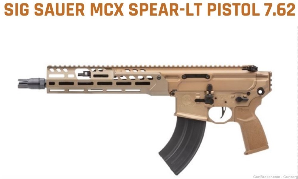 Sig Sauer MCX Spear LT 7.62x39 11.5 BRL Coyote PMCX Pistol 762x39 NEW-img-0