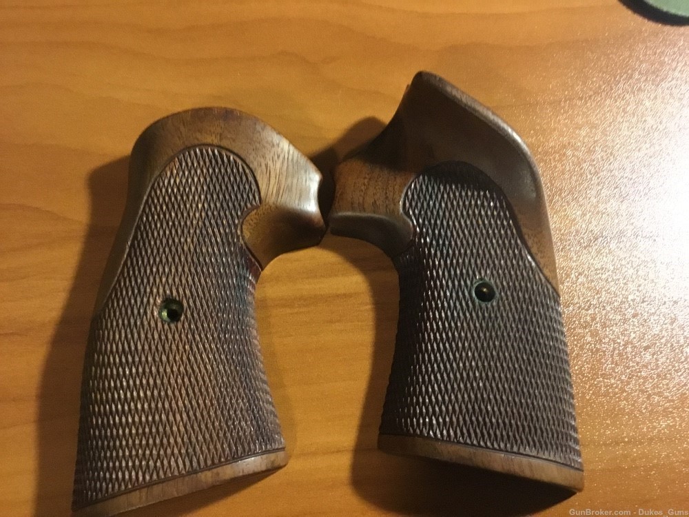 Colt Python custom wood grips w/thumb rest- NEW-img-0