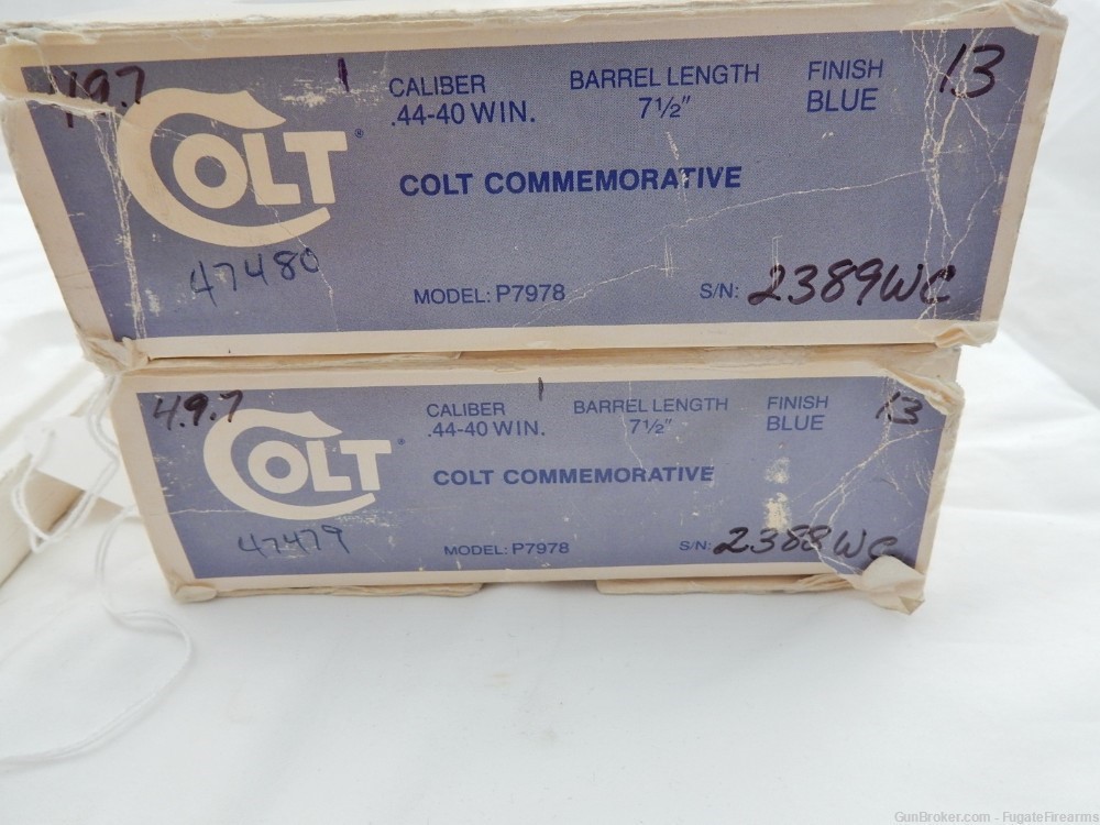 1984 Colt SAA Colt Commemorative Set 44-40 NIB-img-2