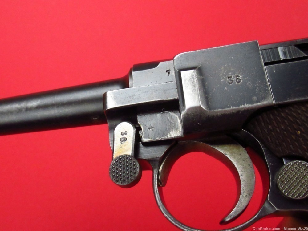 Early 1937 code S/42 Luger P08 Mauser German Army Pistol 9mm P38 DWM-img-73
