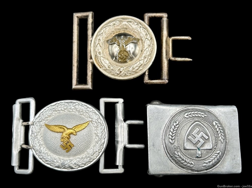 WW2 German Luftwaffe Officer NSDAP SA Buckle RAD WWII uniform EM political -img-0