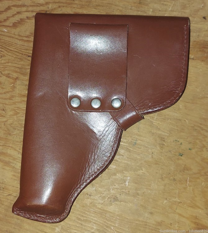 East German Makarov brown leather military flap holster-img-1