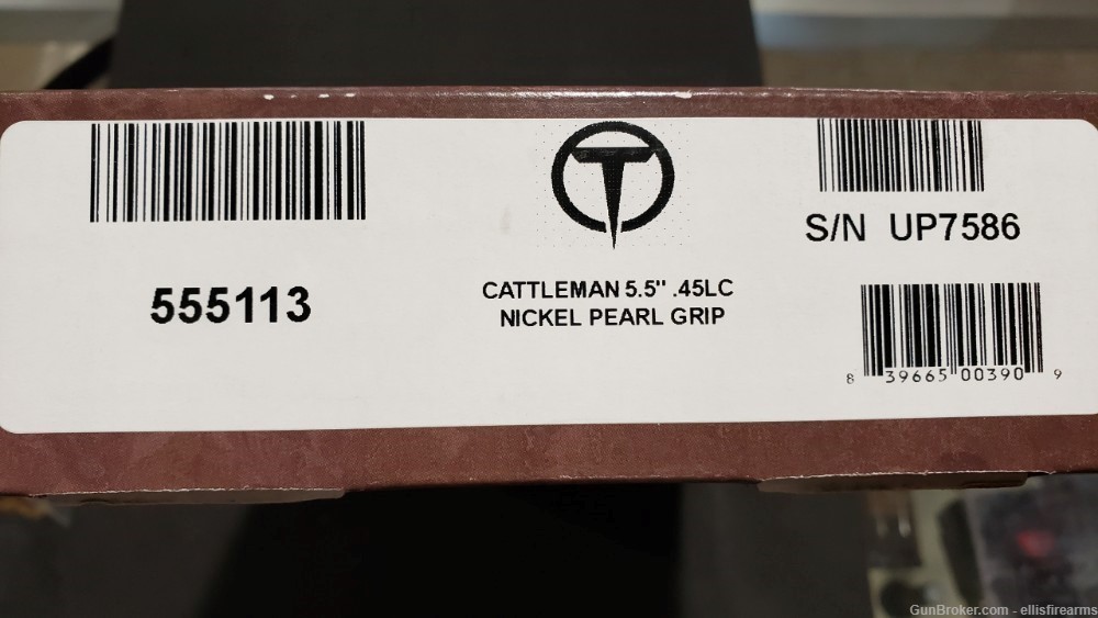 Uberti / Taylors 1873 Cattleman 5.5" Nickel / pearl 45lc 555113 NIB-img-11
