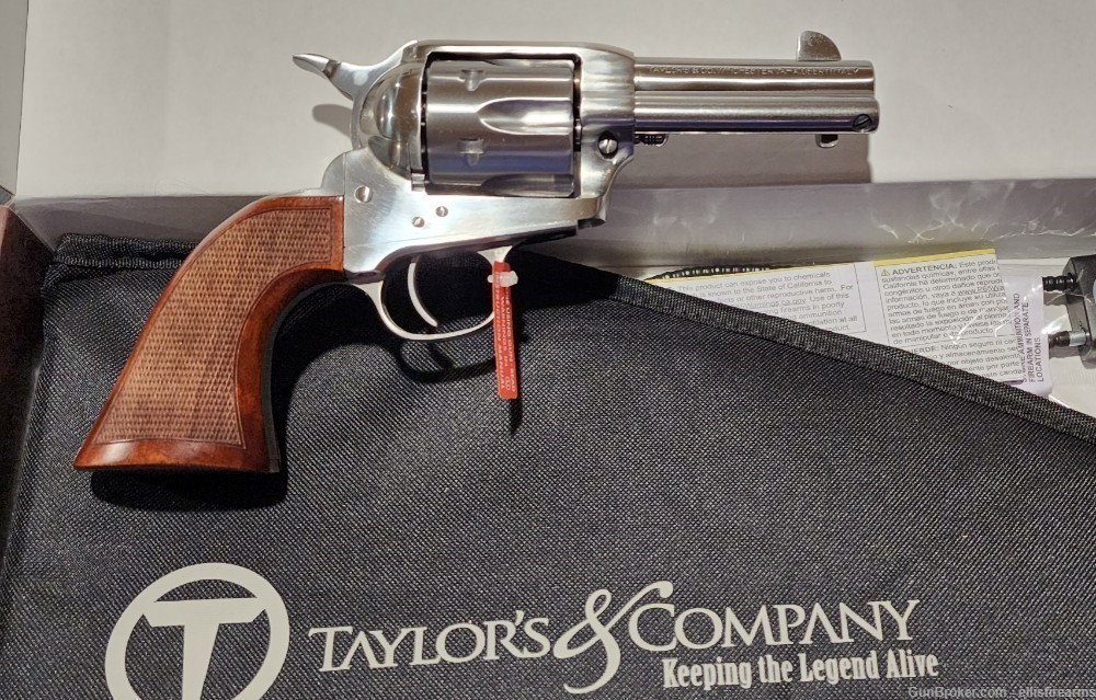 Uberti-Taylors Runnin Iron 3.5" Polished Stainless 45lc 550818-img-3