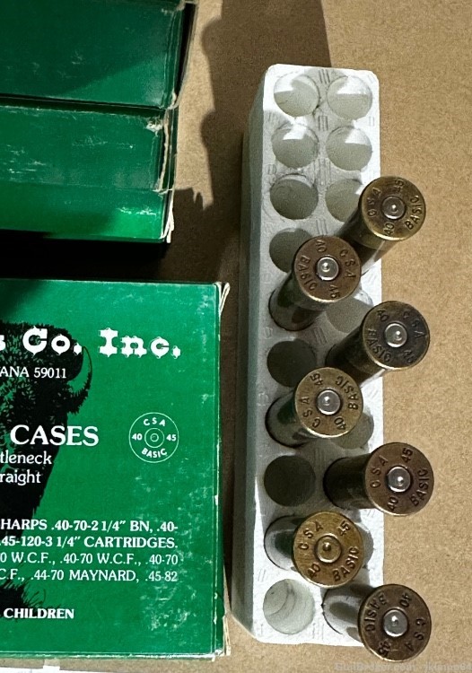 87 pieces of C. Sharps Arms Co. formed 40-90 Sharps bottleneck 2 5/8” cases-img-3