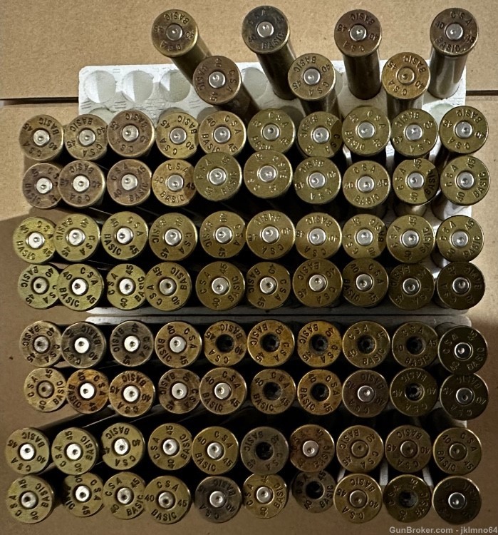 87 pieces of C. Sharps Arms Co. formed 40-90 Sharps bottleneck 2 5/8” cases-img-0