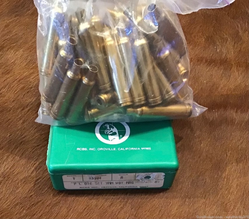 7mm Weatherby dies and 50 pieces of Norma brass-img-0