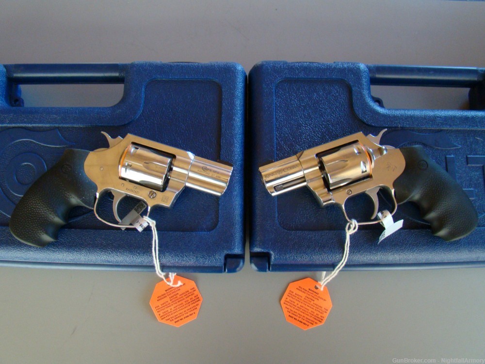 Pair of Colt King Cobra Carry .357 MAG Revolvers 2" SS Snake Consecutive #-img-0