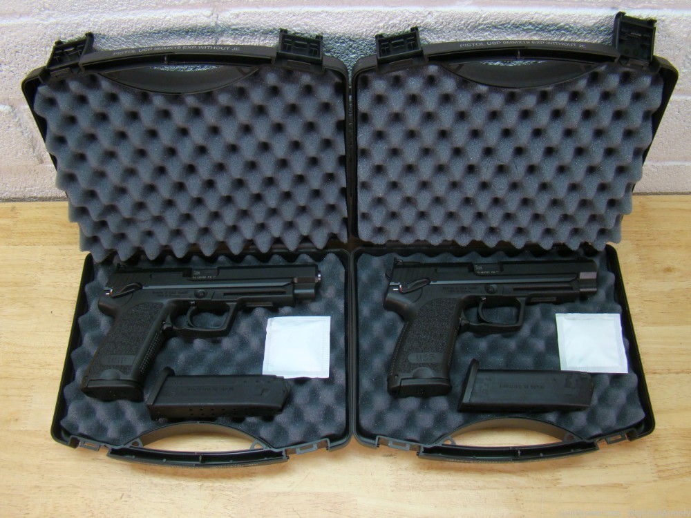 Pair o H&K USP9 Expert 9mm Pistols HK USP 9 15rd 81000361 consecutive # set-img-5