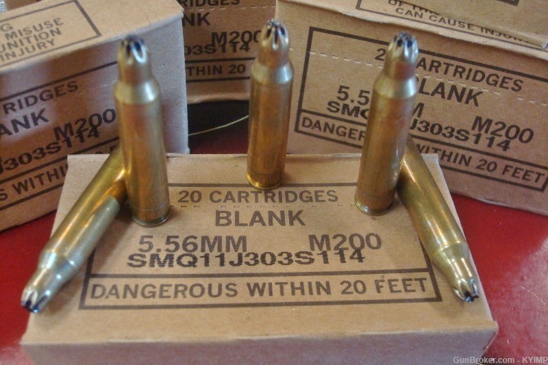 60 cartridges LAKE CITY 5.56 BLANK S brass new M200 BLANKS-img-2