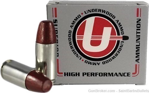 Underwood 9mm +p 147gr Hard Cast Lead Flat Nose - 20 Rounds-img-0